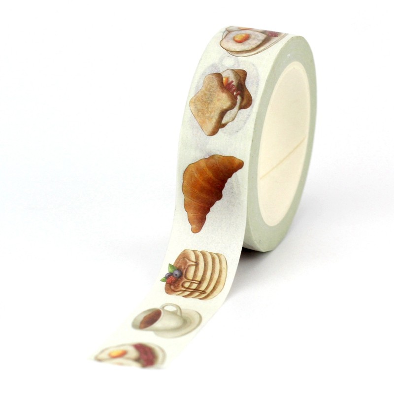 

NEW 1PC 10M Decorative Breakfast Bread Washi Tape for Scrapbooking Planner Adhesive Masking Tape Cute Stationery Office Supply