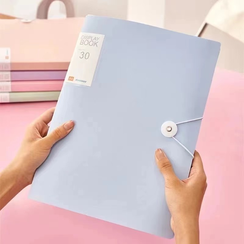 

100-Pocket File Folder Display Book Plastic A4 Sheet Paper Document Holder, Letter Size Inserts File-N-View Business Presentatio