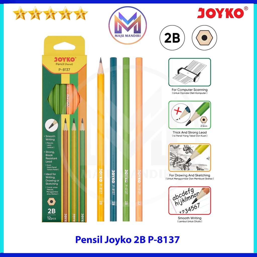 

Pensil Kayu Joyko P-8137 2B Wood Pencil P 8137