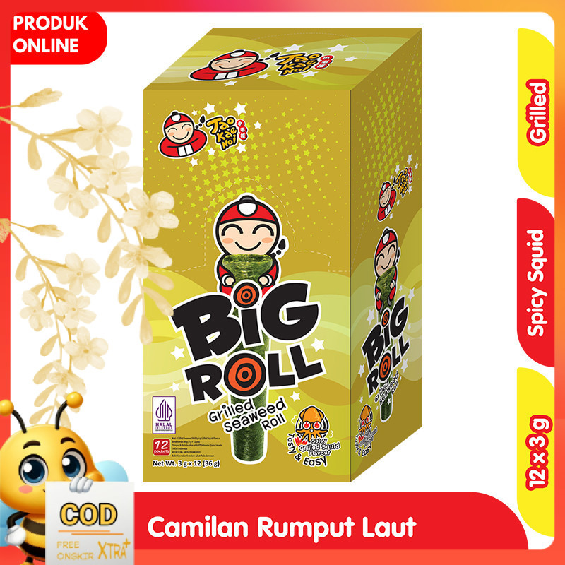 

Tao Kae Noi Big Roll Grilled Seaweed Spicy Squid Box 12 x 3 g