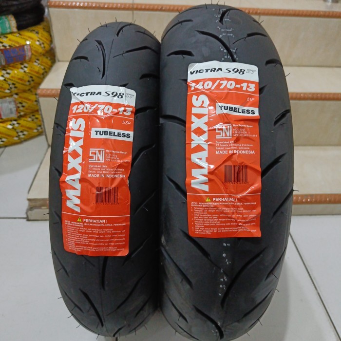 PAKET BAN MOTOR MAXXIS VICTRA UNTUK YAMAHA NMAX 120/70-13 140/70-13 Tubeless Terbaru Paket Depan Bel