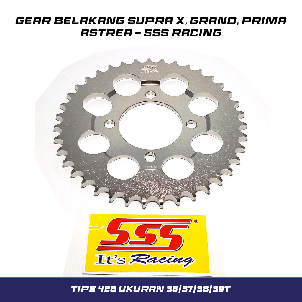 Gir Gear Belakang Honda Astrea Grand Legenda Supra X Supra 100 Astrea Prima Tipe 415 (Tipis) dan 428