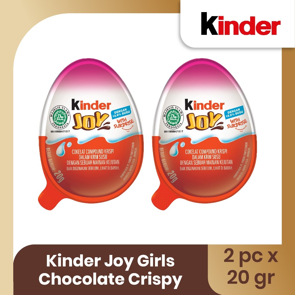 

Kinder Joy Girls Chocolate Crispy 20gr - TWINPACK pusat grosir jajan