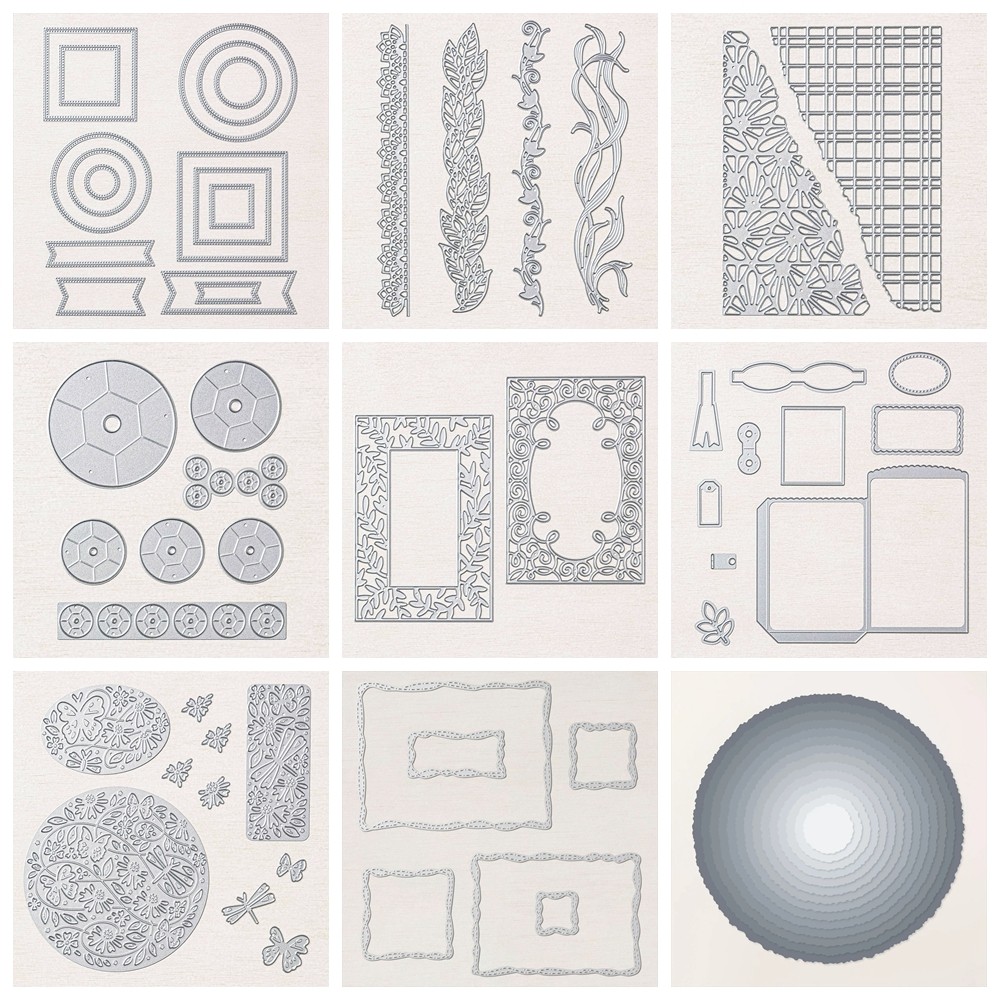 

Delicate Edges Dies Paper Stylish Shapes Split Card Textures Sequins Metal Cutting Dies For DIY Scrapbooking Crafts Card Making