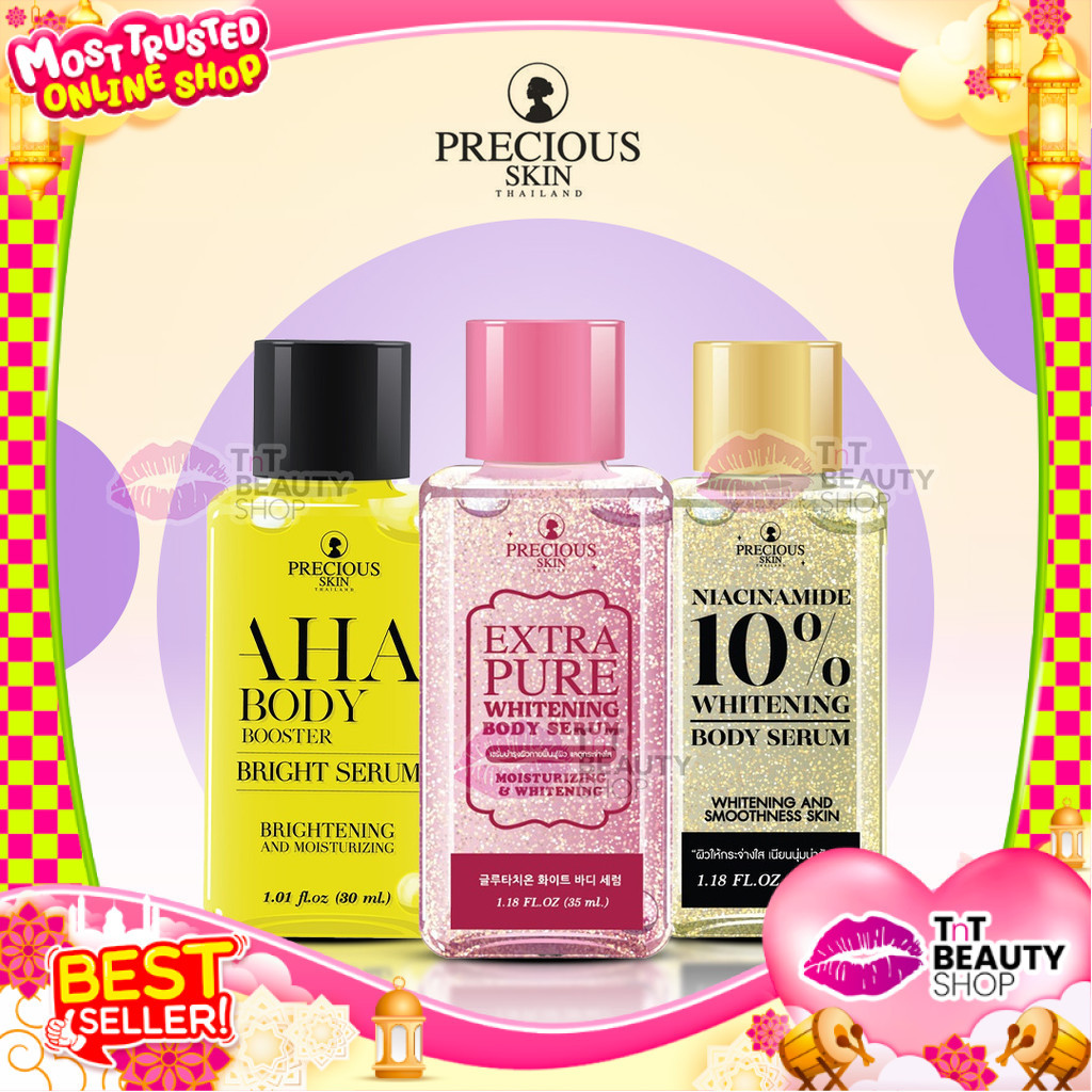 Precious Skin Thailand Niacinamide 10% Whitening Body Serum Booster/ Serum Pemutih / Whitening 35ml 