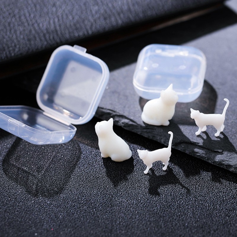

Mini Cat Resin Filled Model Epoxy Resin Mold 3D Miniature Landscape Accessories for Craft Diy Jewelry Making