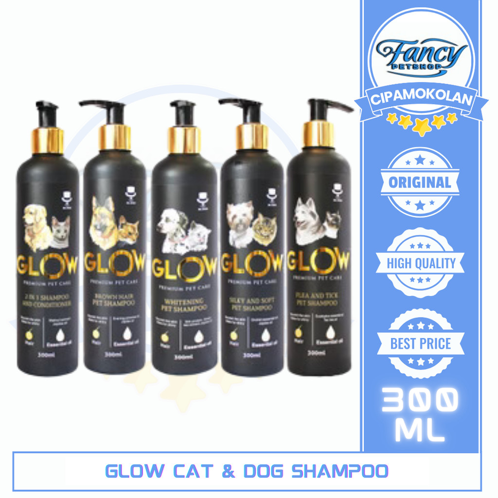 Glow Shampo Premium Pet Care Anjing Kucing 300ml shampo