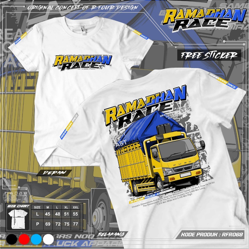 Kaos Truck Canter Ramadhan Race // kaos driver muda // kaos truck indonesia // bisa cod