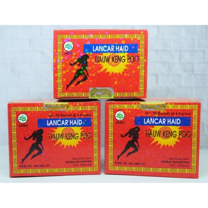 Jamu Datang Bulan Tiauw Keng Poo isi 10 Sachet /Lancar Haid