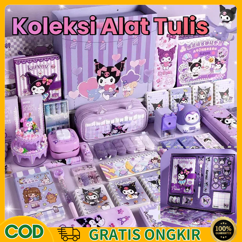 

【COD】Kuromi Kotak Hadiah Mewah Alat Tulis Set Perlengkapan Sekolah Set Alat Tulis Sanrio Lucu 9 IN 1 Gift Box Alat Tulis Set Kuromi Alat Tulis Set