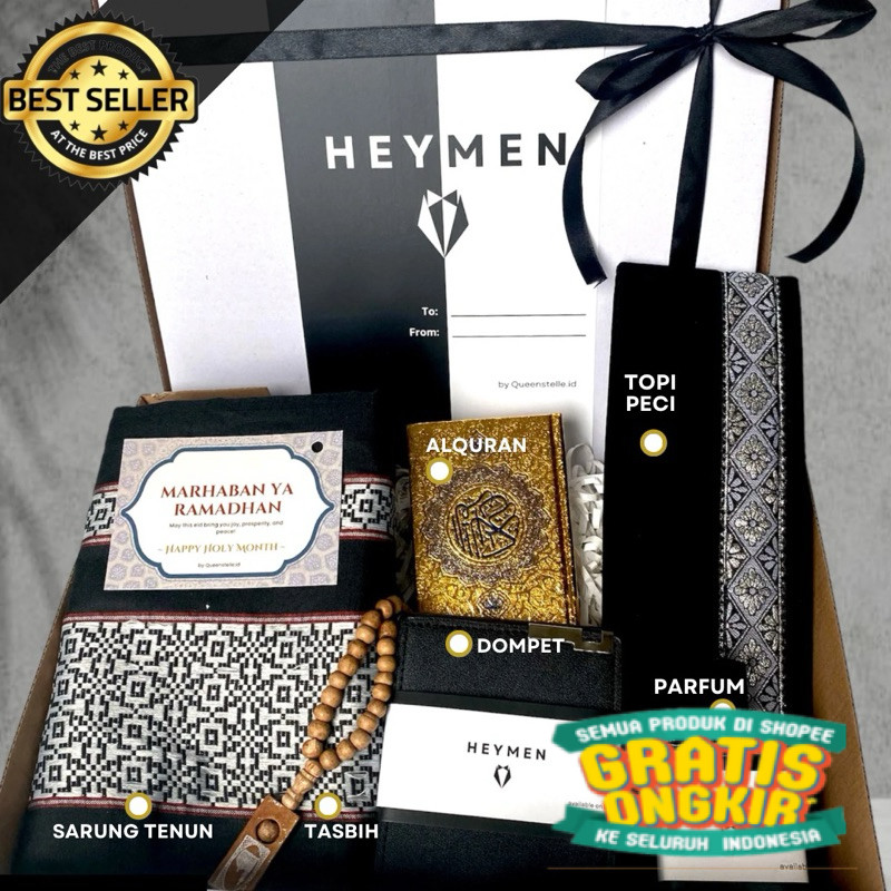 

Hampers Kado Cowok Lebaran Idul Fitri Muslim Sarung Peci Tasbih Ramadhan Set Perlengkapan Sholat/ keluarga oleh oleh