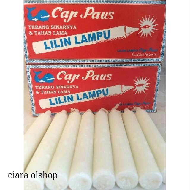 Lilin Putih Polos Jumbo cap Naga - Lilin Natal Lilin Mati Lampu