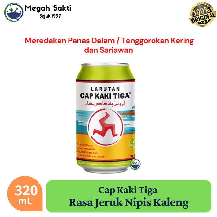 

MGS - Larutan Cap Kaki Tiga Rasa Jeruk Nipis Kaleng 320 mL | Pereda Panas Dalam