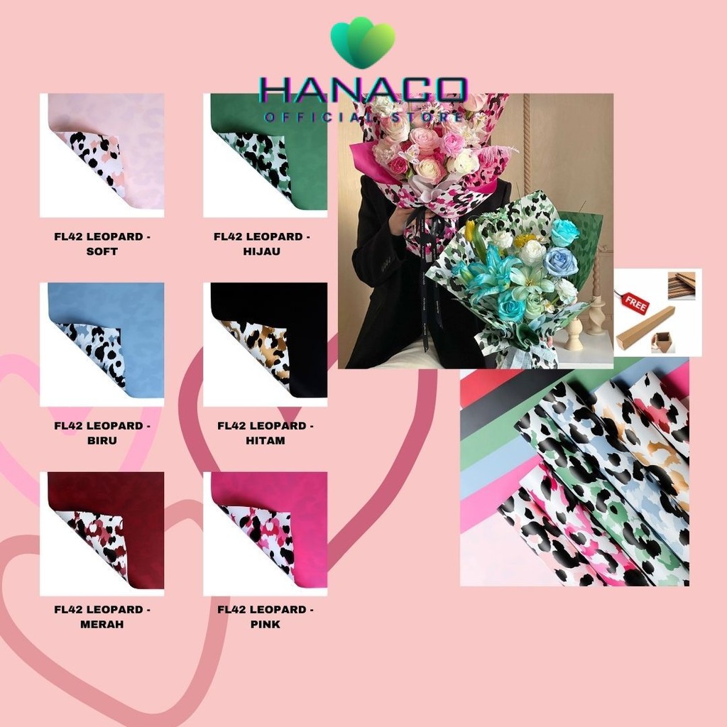 

HANACO - FL42 LEOPARD Kertas Bunga Paper Buket Motif Cellophane