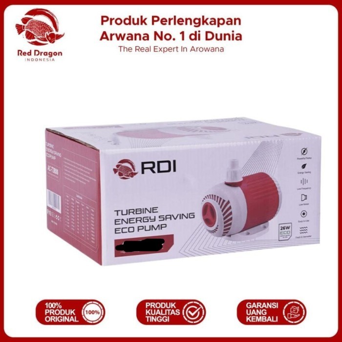 Pompa Air Celup Aquarium Kolam Ikan RED DRAGON INDONESIA RDI RD AC T 2800 ACT 18 WATT TURBINE ENERGY