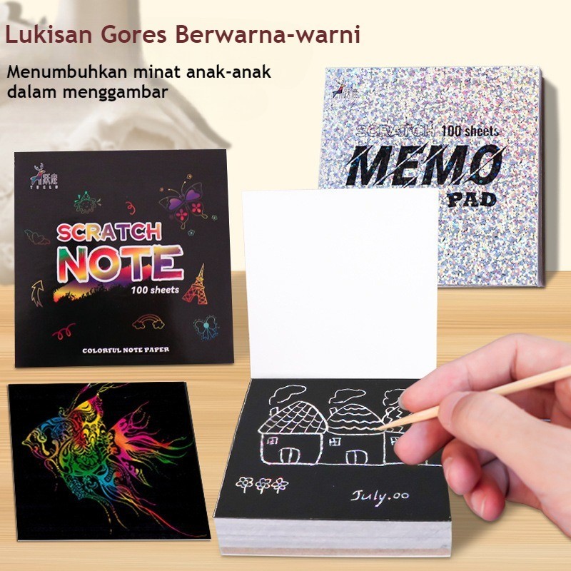 

100 Lembar Kertas Gambar Puzzle Anak-anak Kreatif DIY Menggambar Kertas Siswa Menyenangkan Seni Doodle Menggaruk Kertas Catatan