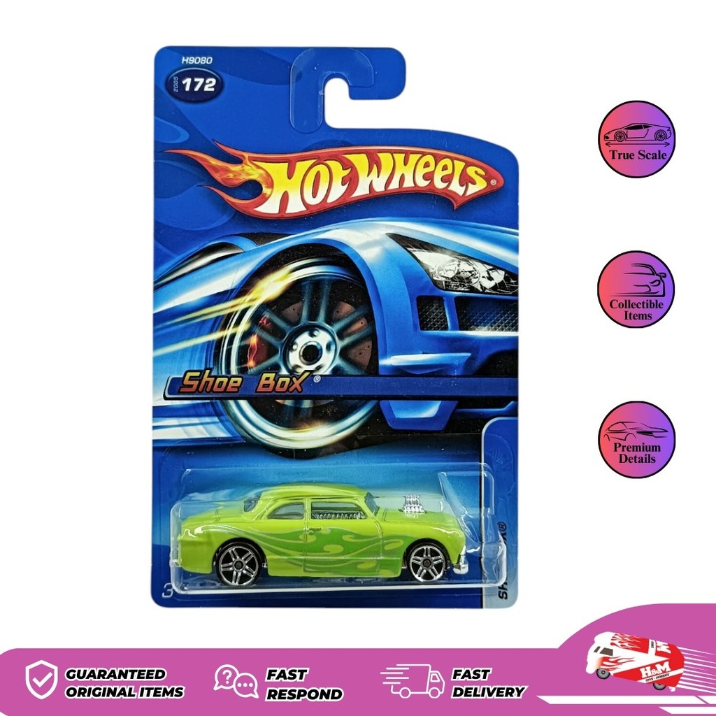 Hot Wheels Shoe Box Hijau - Hot Wheels Jadul - XG5