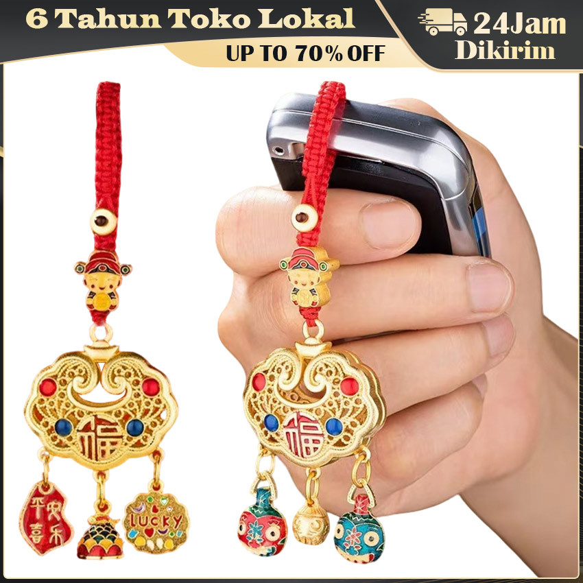 Liontin Gantungan Kunci Tun Jin Shou Keberuntungan Berbahan Stainless Steel  / Aksesori Feng Shui de