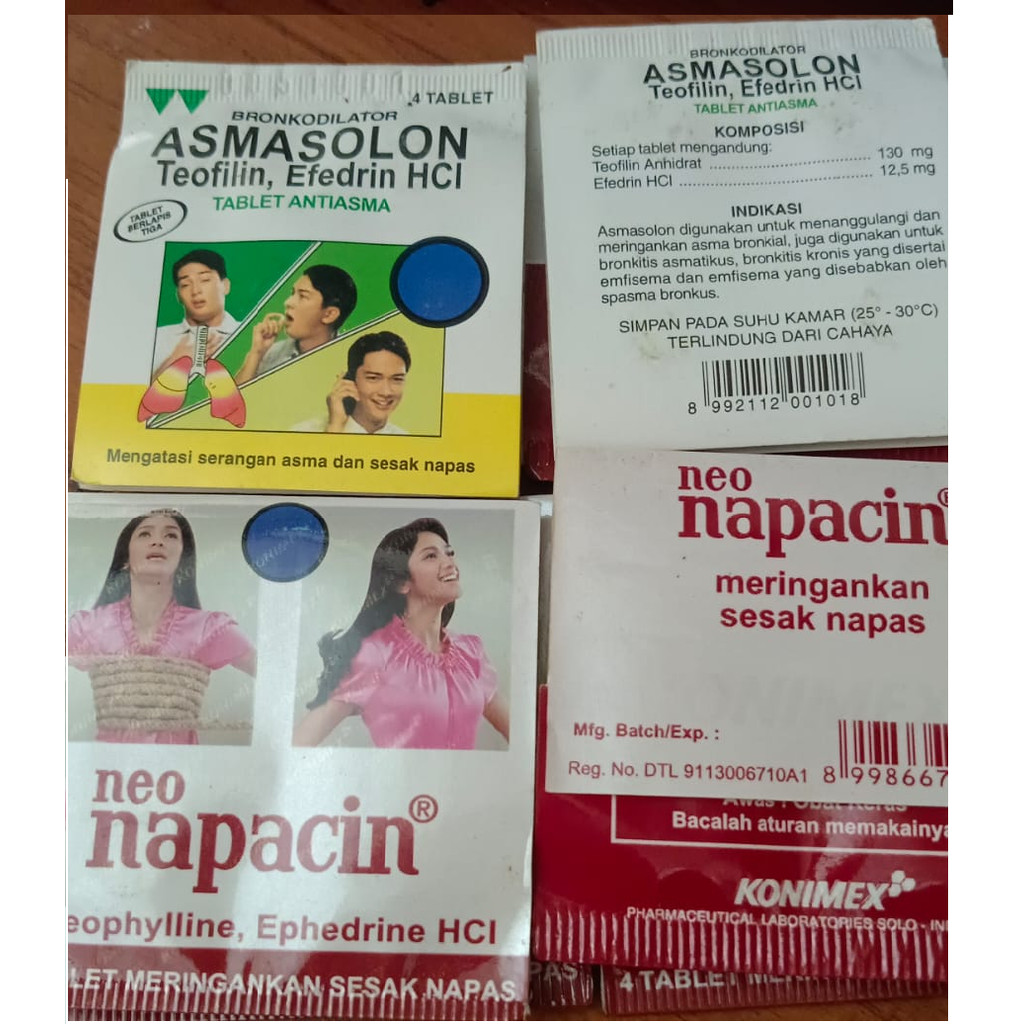 Napacin Lama EphedrineHCI Langka Antik per Lembar 50k