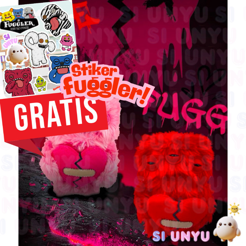 Love Fugg Fuggler Valentine Heart Broken Doll Funny Ugly Monsters Boneka Fugler Koleksi Mainan Anak