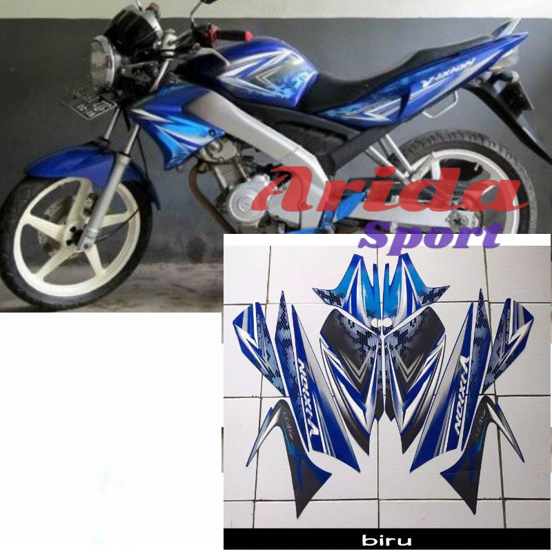 striping sticker lis body yamaha vixion old lama thn 2008 2009 full biru stiker motor vixion motif s