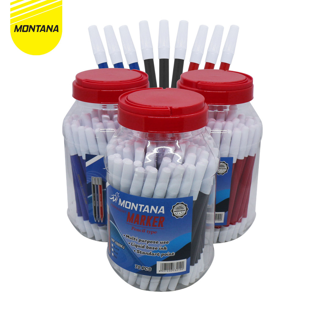 

MONTANA Spidol Marker Permanent Kecil Jar / Spidol Permanent / MP-888 MJ