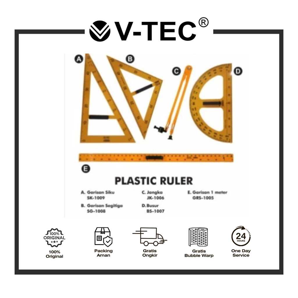 

V-TEC PENGGARIS PAPAN TULIS SINGLE / SET