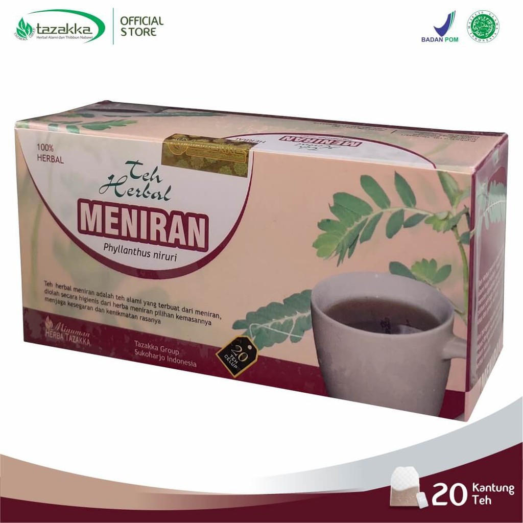 

[ ] - Teh Celup Daun Meniran Minuman Kesehatan Obat Liver Daya Tahan Tubuh Herbal Tazakka 20 Kantung.