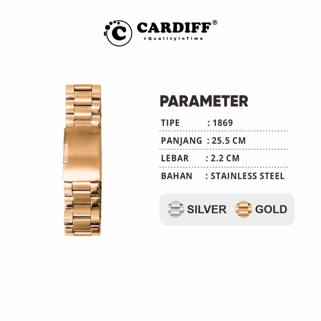 Tali Jam Tangan Rantai Cardiff Tipe 1869