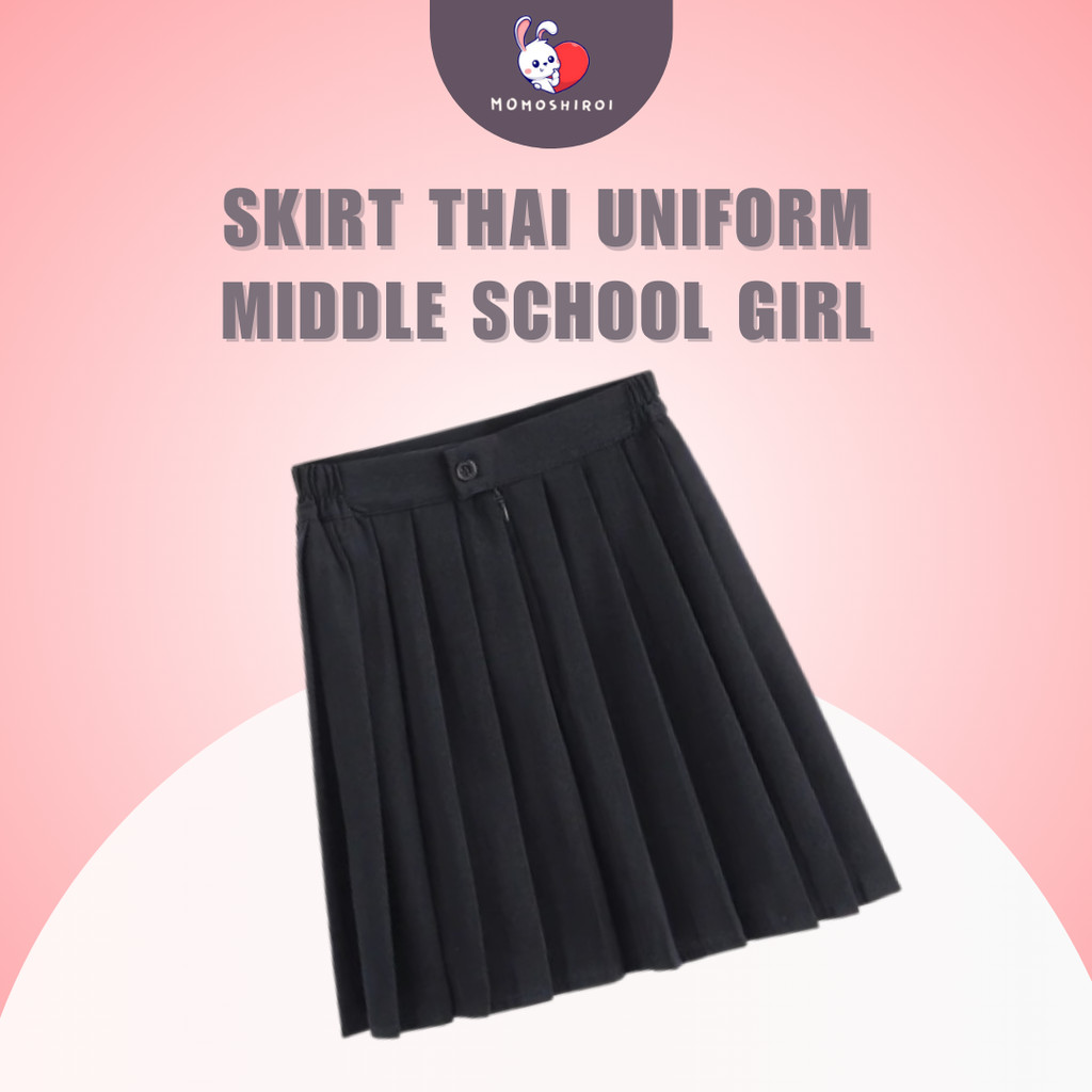 Rok Sekolah Wanita Seifuku Rok Plisir Japanese Affiliated High School Uniform Skirt Plisir Uniform W