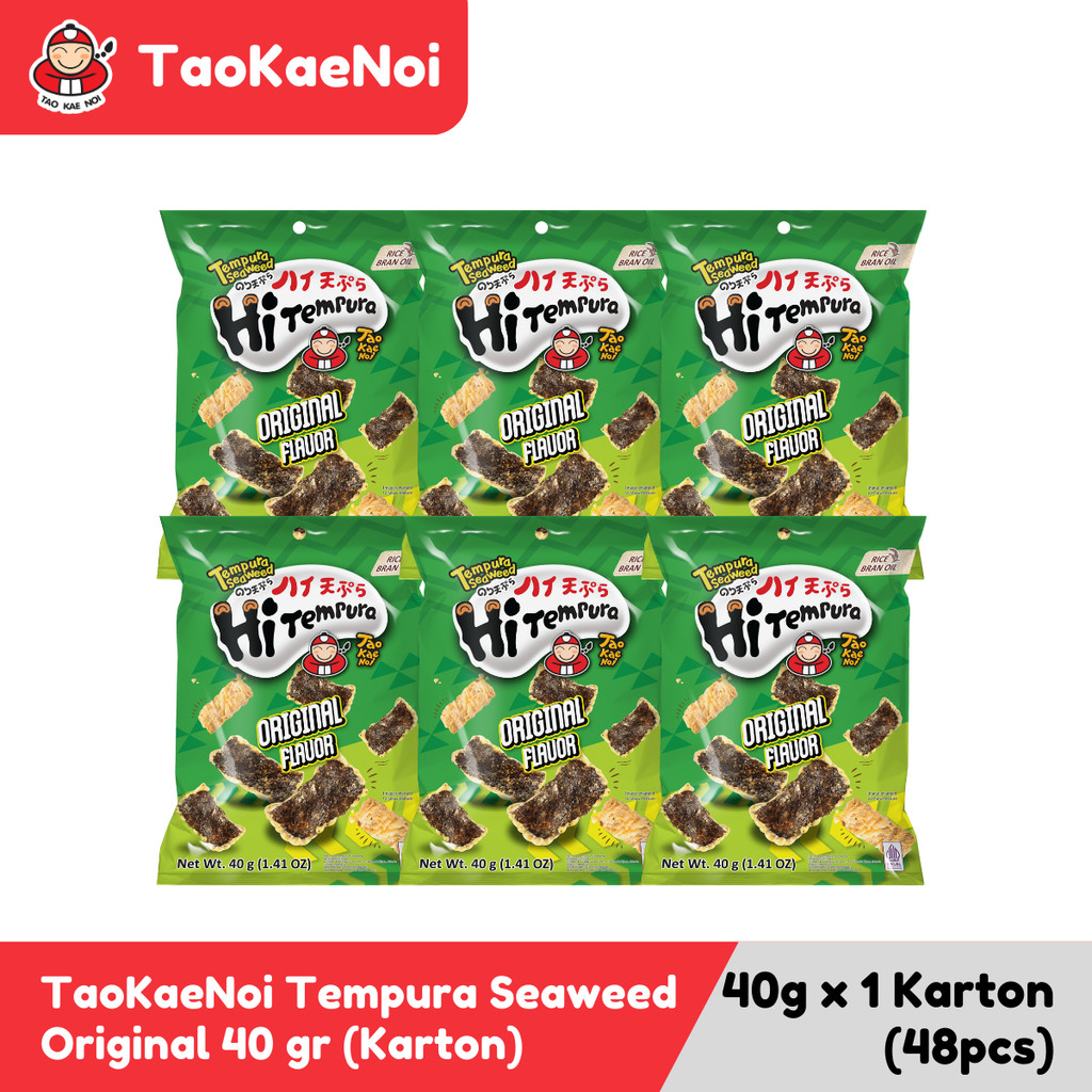 

TaoKaeNoi Rumput Laut Tempura Seaweed Original 40 gr (karton)