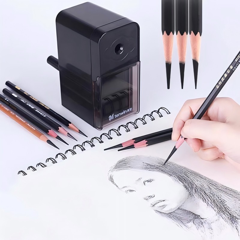 

Tenwin Hand Crank Pencil Sharpener Mechanical pencil Sharpener Art Student Hand-cranked Plastic Pencil Sharpener Stationery