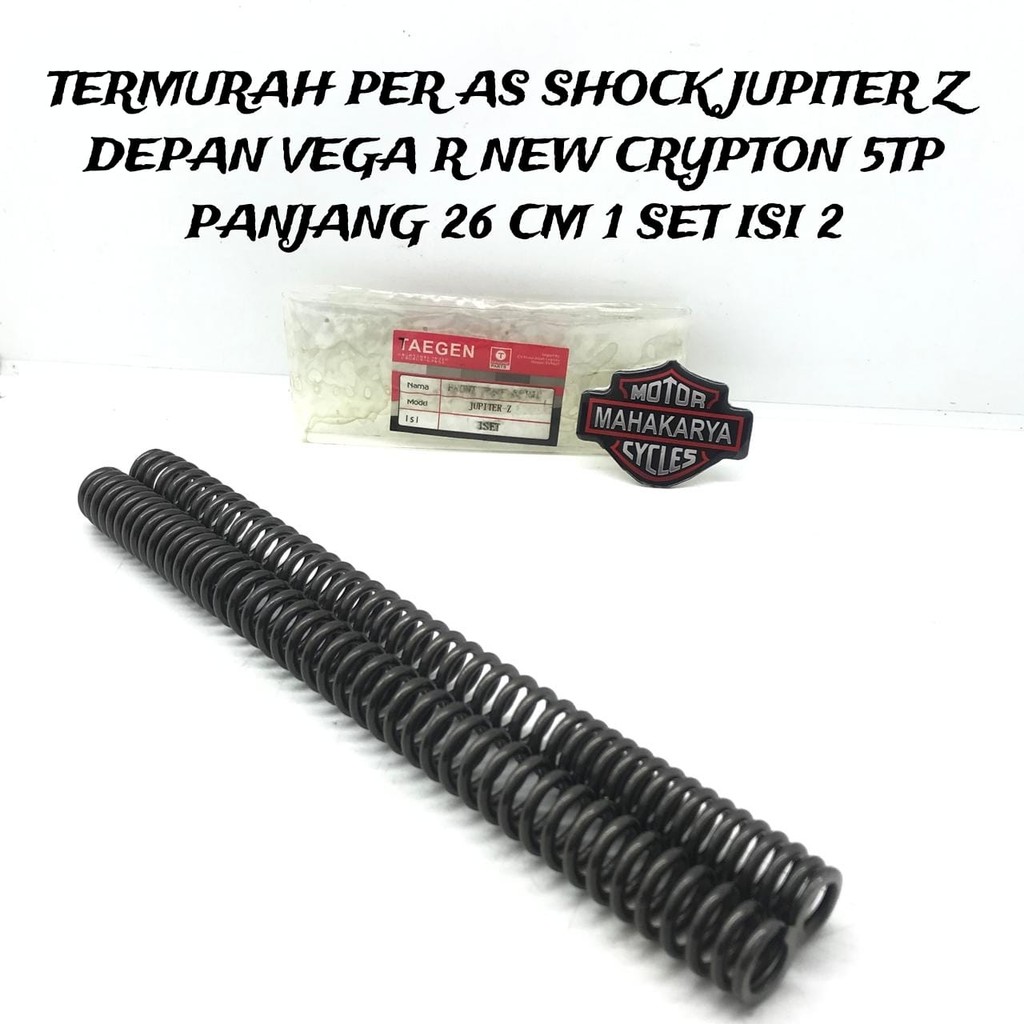 TERMURAH PER AS SHOCK JUPITER Z DEPAN VEGA R NEW CRYPTON 5TP PANJANG 26 cm 1 SET ISI 2