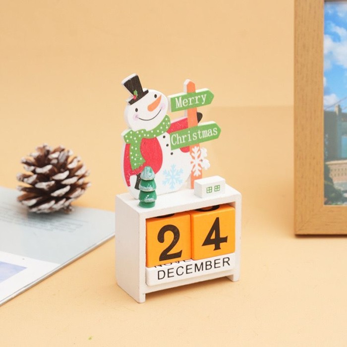 

Andma Wooden Calender Natal Kalender Kayu Christmas Hampers natal Kado Calender Hadiah Gift Souvenir Calender Mini Calender Christmas Kalender 2024 Natal Kado Natal - Snow