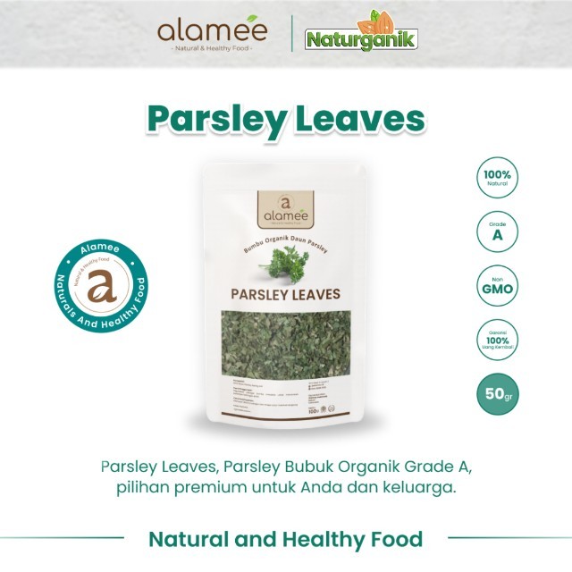 

ALAMEE Daun Parsley Kering Dried Persley Flakes Peterseli Leaves Bumbu Dapur Garnish 50 Gram Naturganik