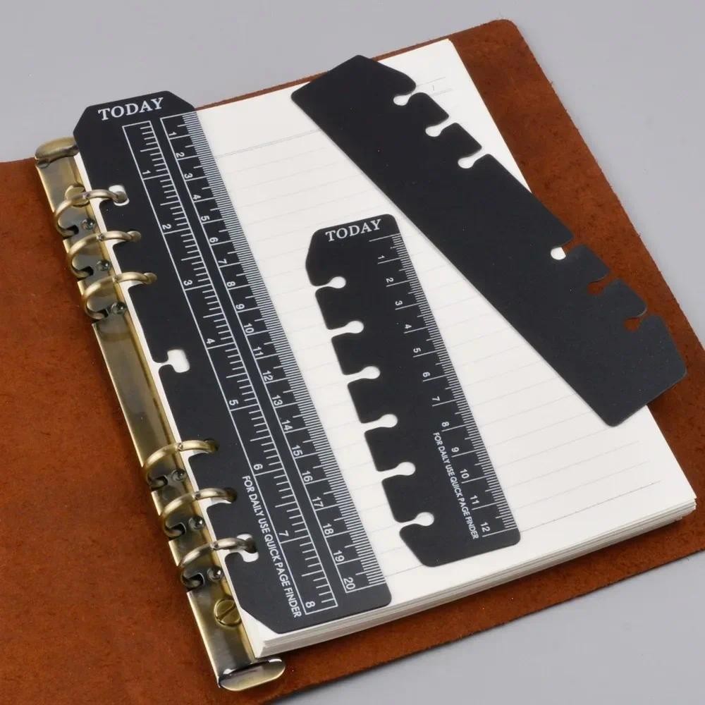 

Bookmark Ruler for Rings Notebook 6 hole A5 Personal Size Elastic Drawing Tool Soft Plastic Partition For Planner And Organizer
