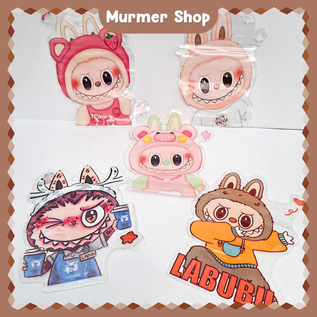 

Map Pouch Ziplock Minuman Karakter Labubu Pastel Kemasan Hadiah Amplop Lucu Plastik Unik