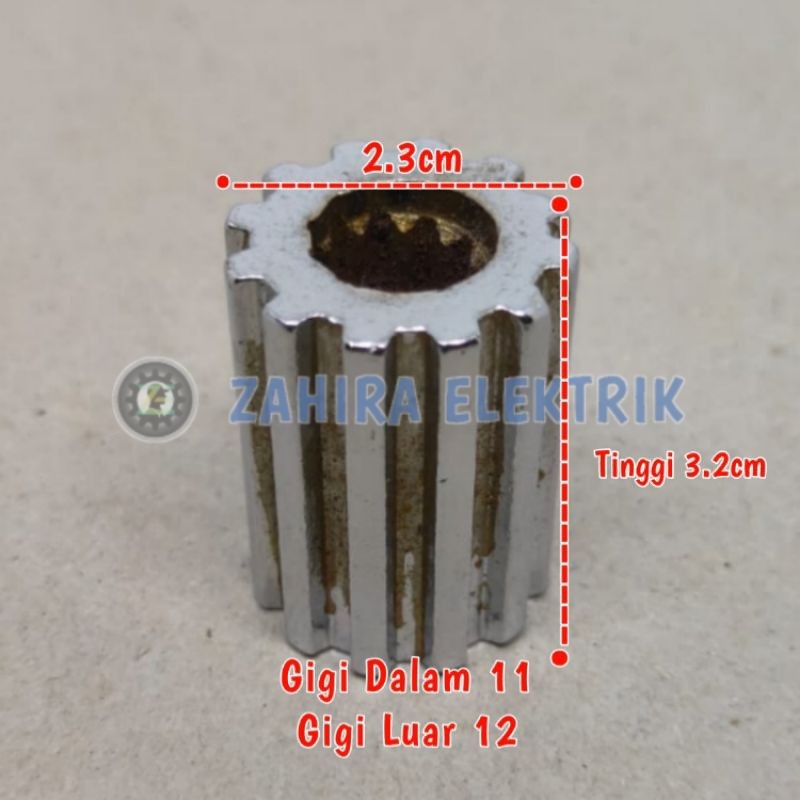 INTI PULSATOR MESIN CUCI AS GIGI 11 GIGI LUAR 12