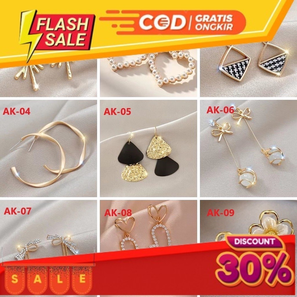 Anting Korea Stud Hijab Aksesoris Anting Tusuk Fashion Mutiara
