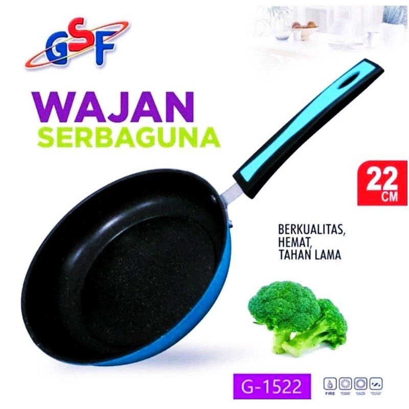 Panci Fry Pan Teflon 22 cm & 20 cm - fry pan 22 cm & 20cm Anti lengket Non Stick GSF