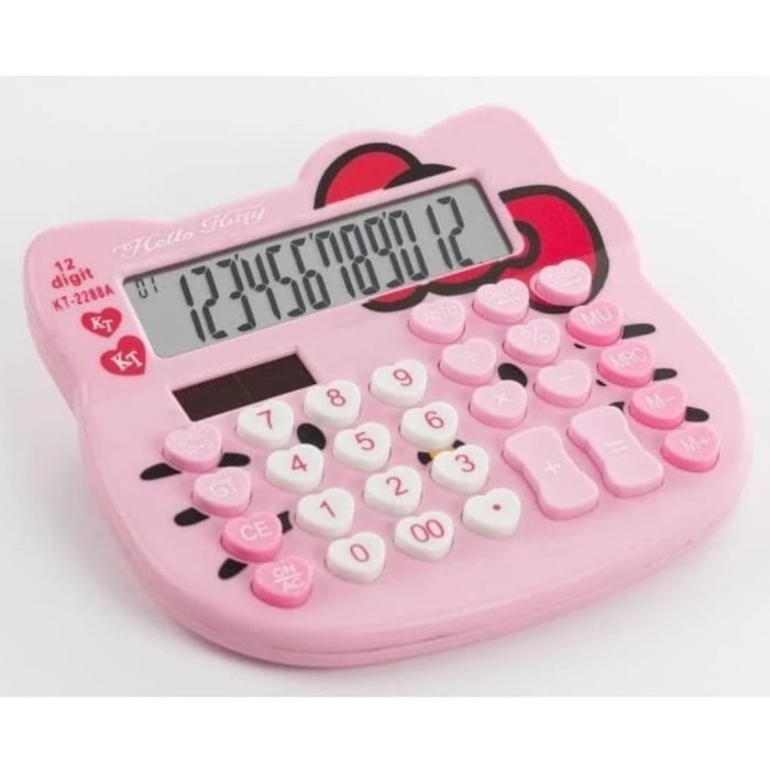 

HELLO KITTY KT 2288 CALCULATOR 12 Digit - Kalkulator Meja Bisa Cek