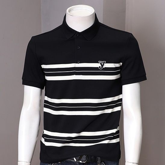 Kaos Salur Distro Kaos Polo Shirt Pria Kerah Kamisu Polos Hitam