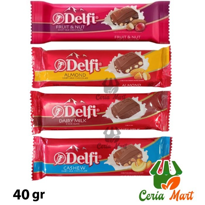 

Coklat Delfi Chocolate Bar Dairy Milk Cashew Almond 50 gr