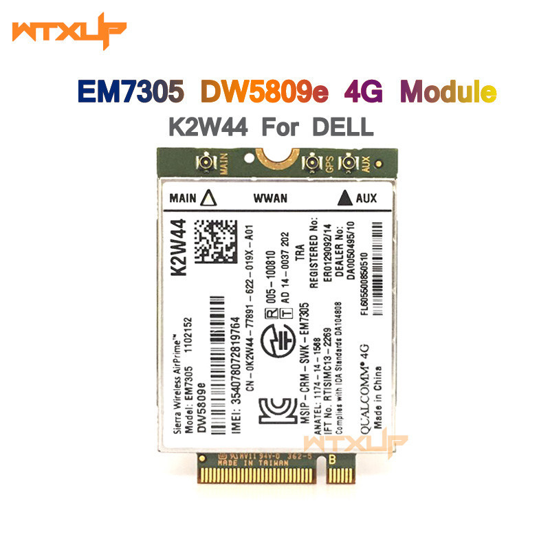 DW5809e Sierra Wireless Airprime EM7305 4G LTE WWAN M.2 NGFF Card Module For Dell Latitude 3340 E525