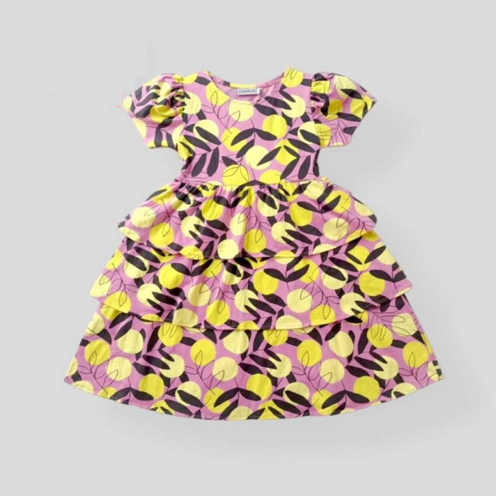 By Kayamani - Dress Anak Perempuan - dress anak lemon lilac