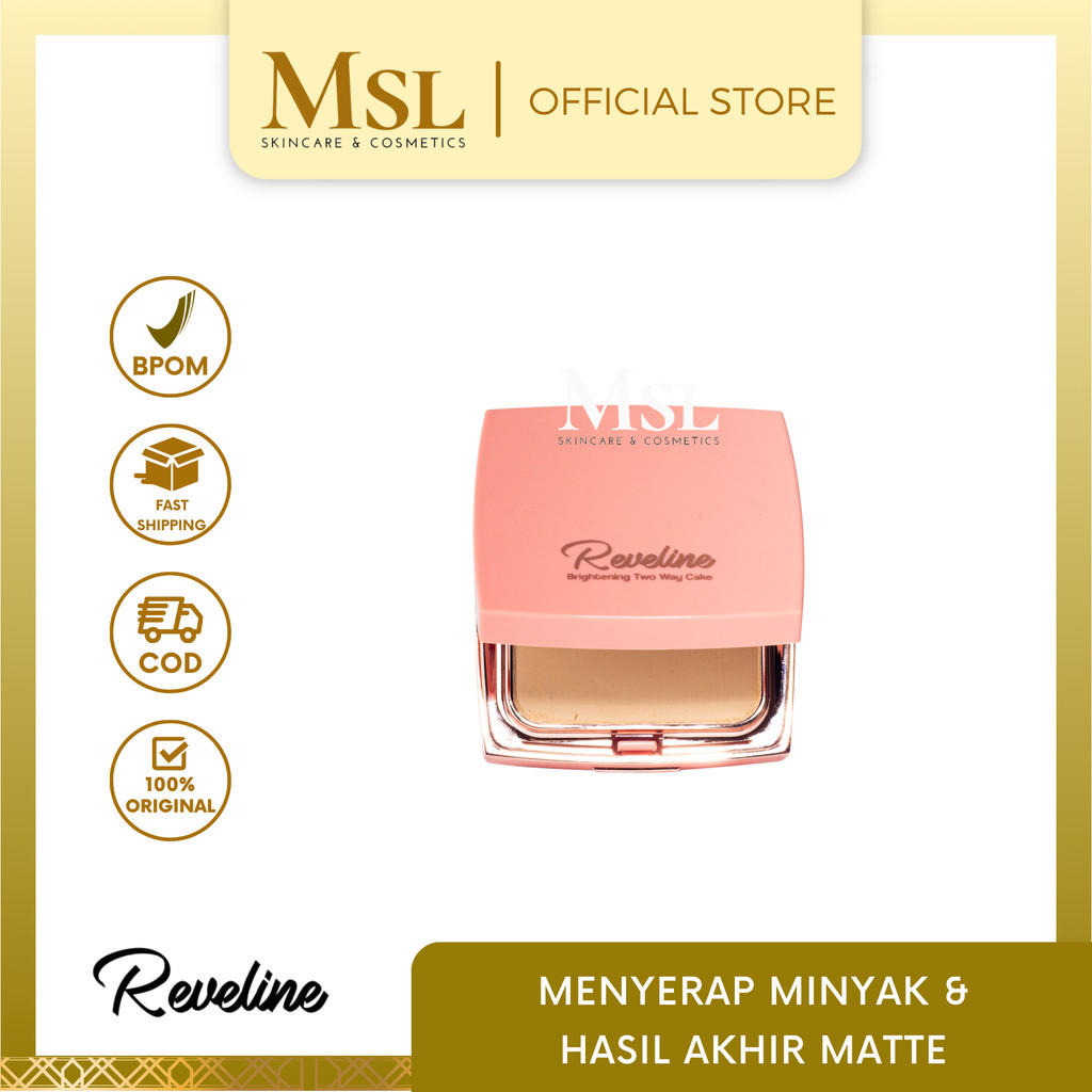 MSL - REVELINE Brightening Two Way Cake | Reveline Bedak Padat TWC Original