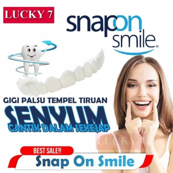 TERMURAH BOSKUU karet ikat kuat Snap On Smile Gigi Palsu 100% Original Asli /Gigi Palsu /venner impo