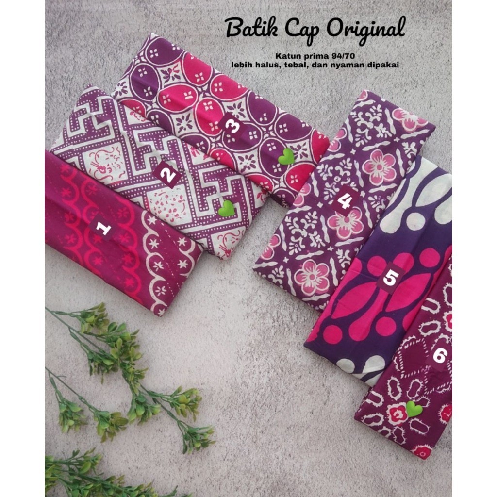 Kain BATIK CAP HANDMADE WARNA UNGU SOFT PASTEL KAIN HALUS PEKALONGAN ORIGINAL KAKEKO BATIK