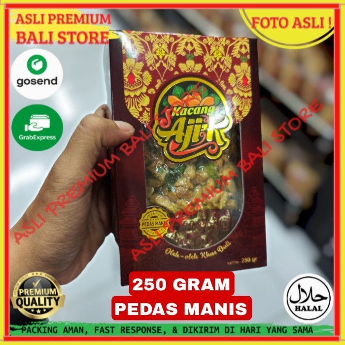 

OLEH OLEH MAKANAN CEMILAN CAMILAN SNACK KULINER KHAS ASLI ORI ORIGINAL BALI KACANG KAPRI PEDAS MANIS 250 GRAM GR