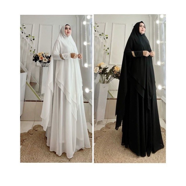 CUCI GUDANG BISA COD (GAMIS SET SYARI DIJAH ORI PREMIUM EDISI  HAJI & UMROH BY BEAUTY_GAMISSYARI098